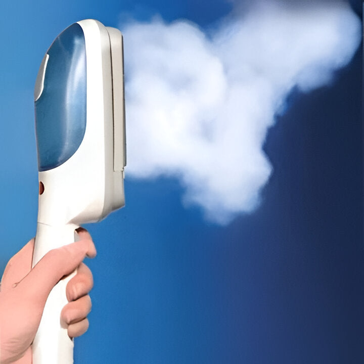 Portable clothes steamer, a travel essential for effortless wrinkle removal and fresh-looking garments anywhere.