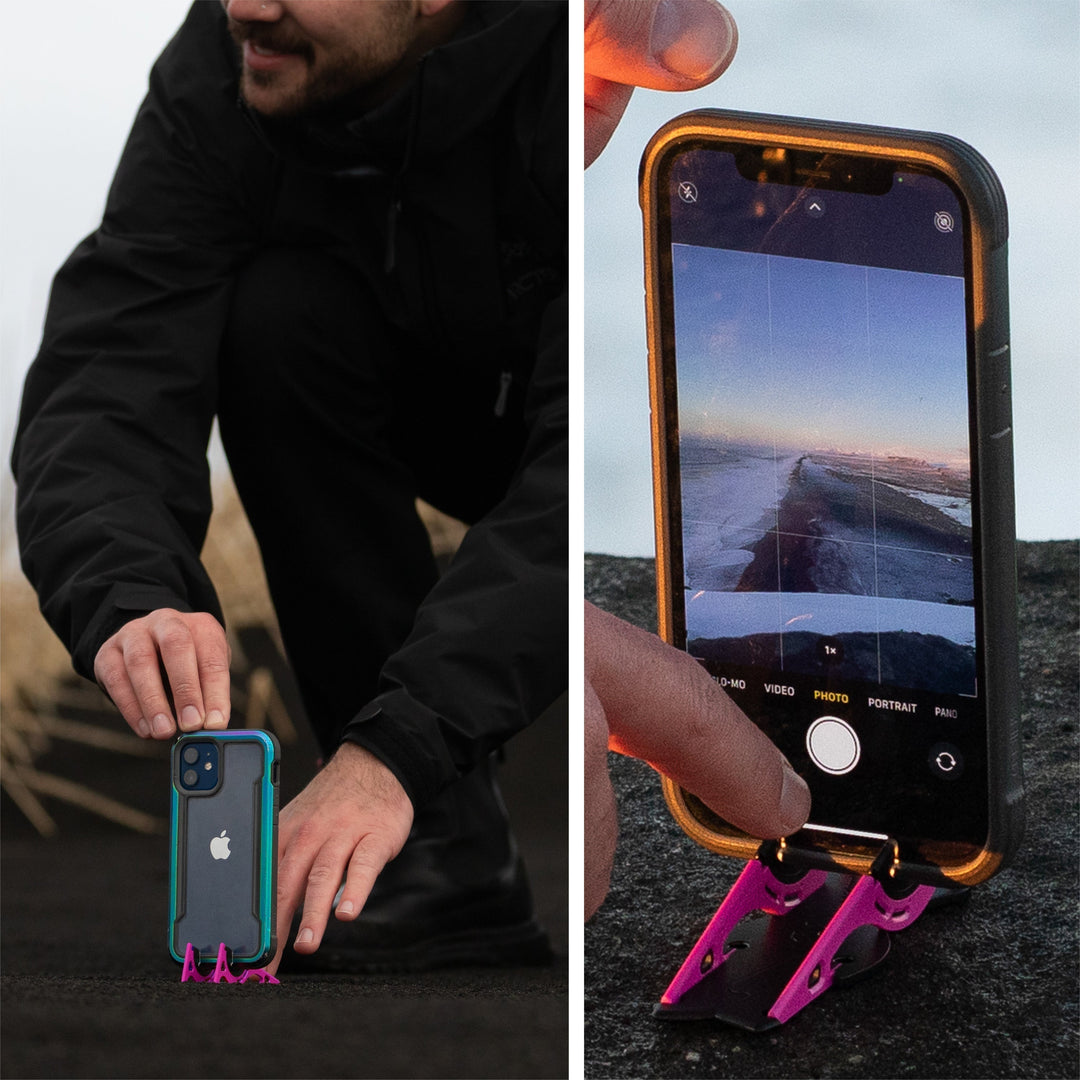 Selfie stick & phone tripod combo, offering flexibility for group photos & vlogging.