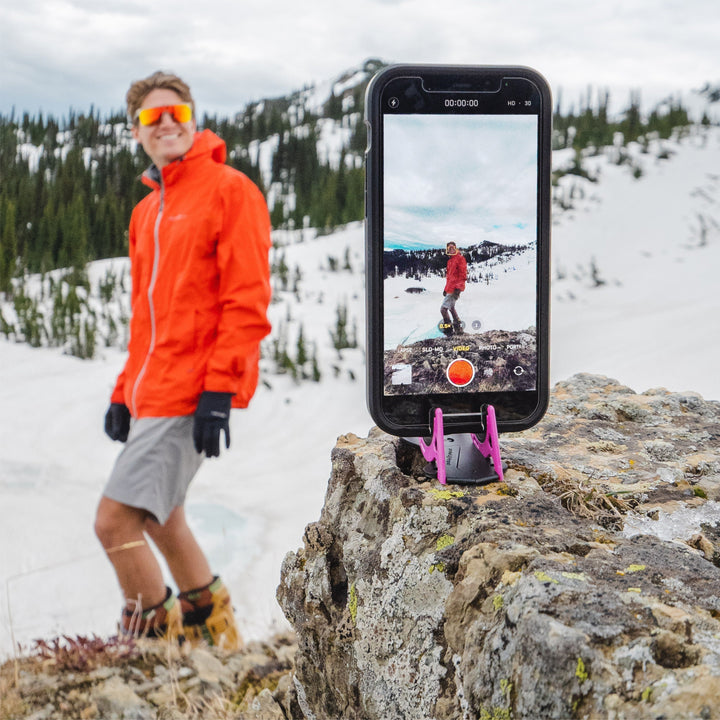 Desk phone tripod, compact and stable, perfect for video calls, streaming & content creation.