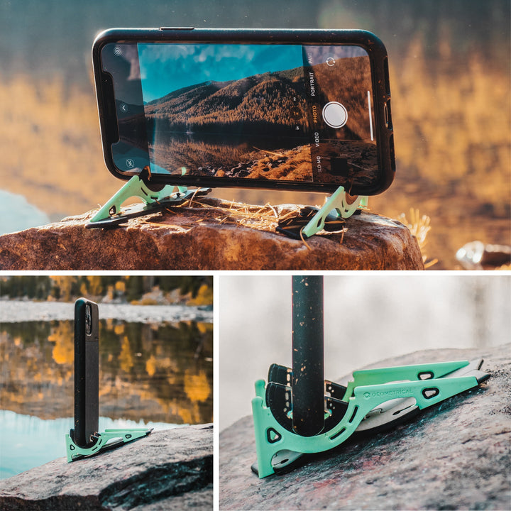 Mini phone tripod with extendable legs, perfect for capturing stable photos & time-lapses.