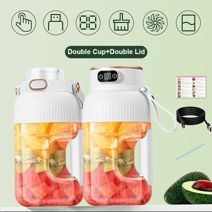 Modern portable juice blender, USB-C rechargeable for delicious smoothies & shakes at home or travel.