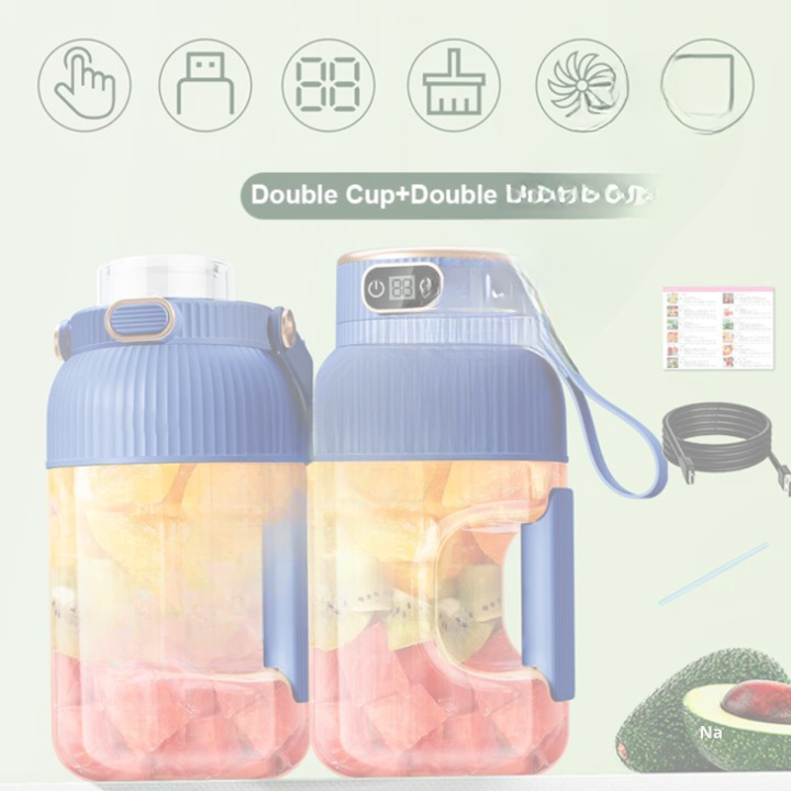 Compact USB-C rechargeable travel blender for making fresh smoothies, protein shakes, and healthy juices.