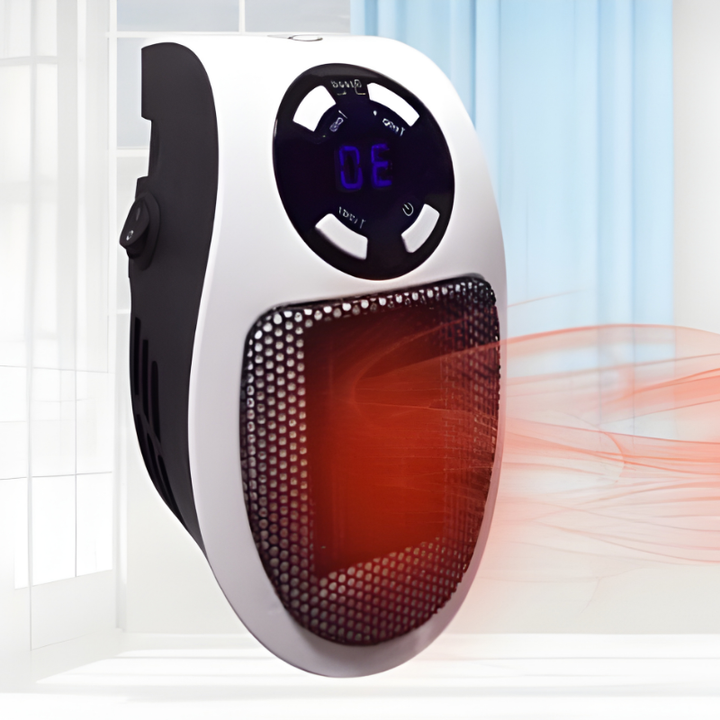 Compact portable space heater for home & office. Quiet electric mini heater, energy-efficient personal warming.