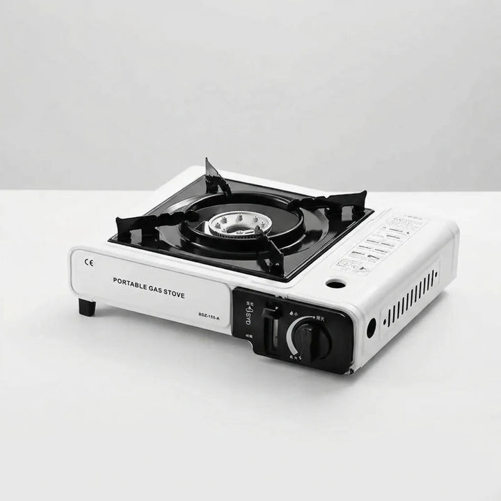Easy-to-use single burner portable gas stove for quick camping meals & outdoor adventures.