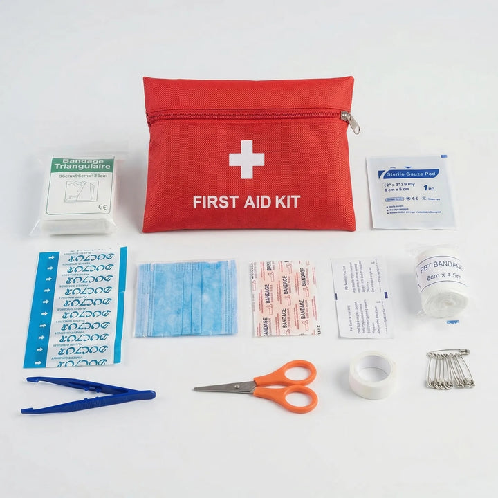 Emergency first aid tactical bag, compact and portable for outdoor survival, hiking, camping, and travel.