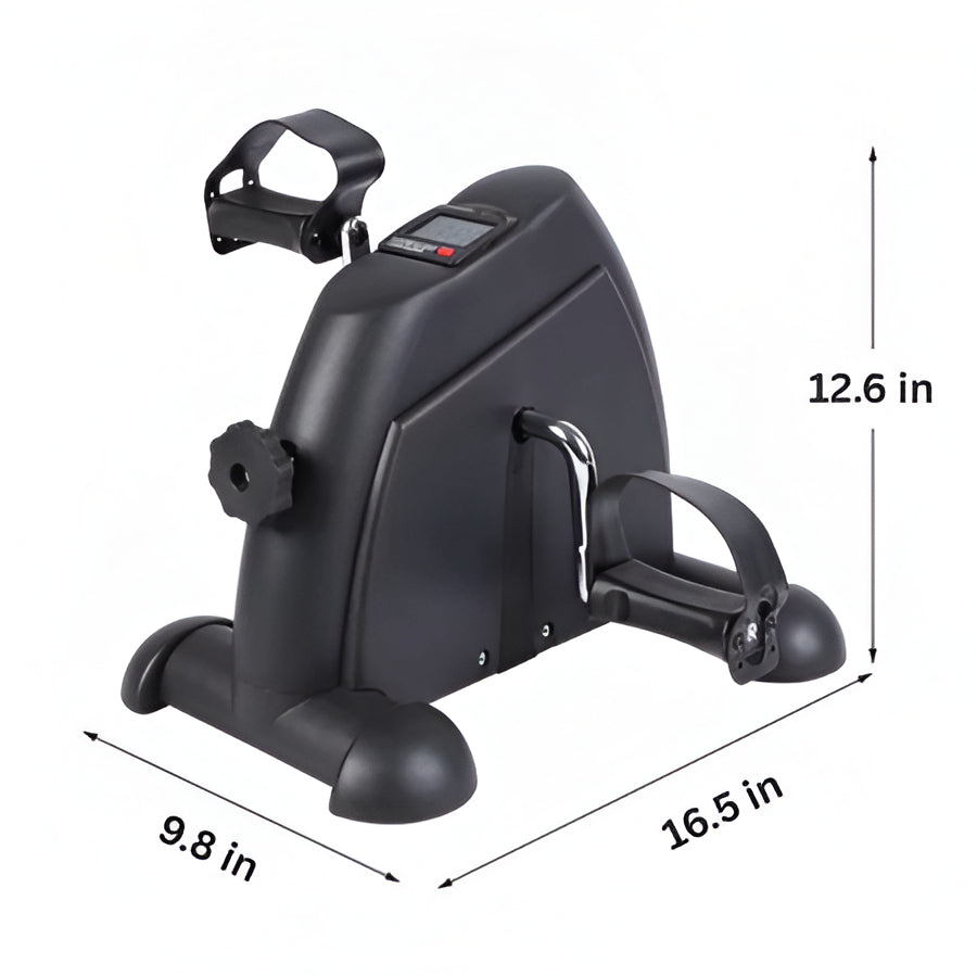 Mini pedal exerciser with LCD display for home fitness, desk workout & physical therapy. Low impact, portable.