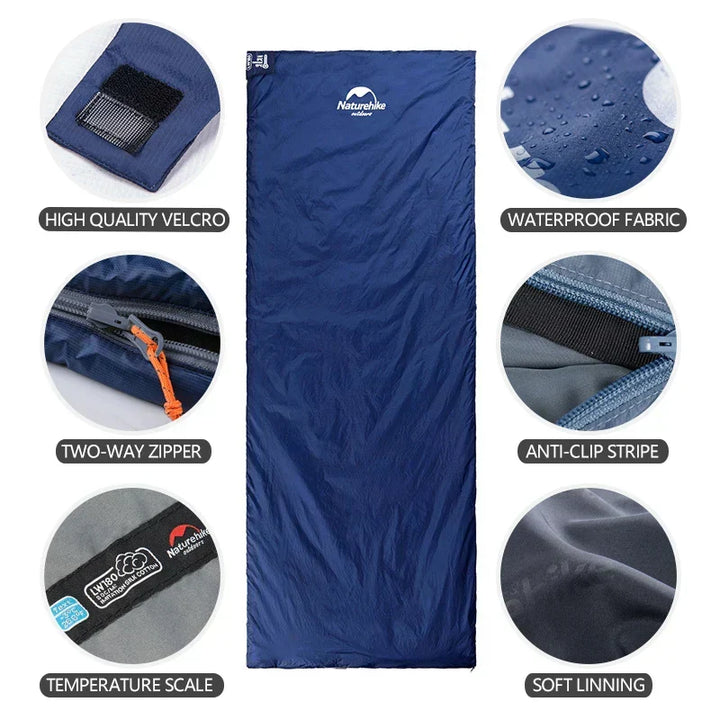 Unisex compact sleeping bag for camping & backpacking. Durable, lightweight outdoor gear for comfortable travel.