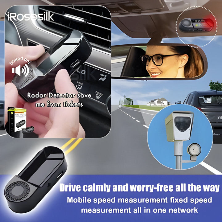 Solar-powered smart radar detector for e-bikes & EVs, offering crucial laser speed trap warnings & enhanced cycling safety.