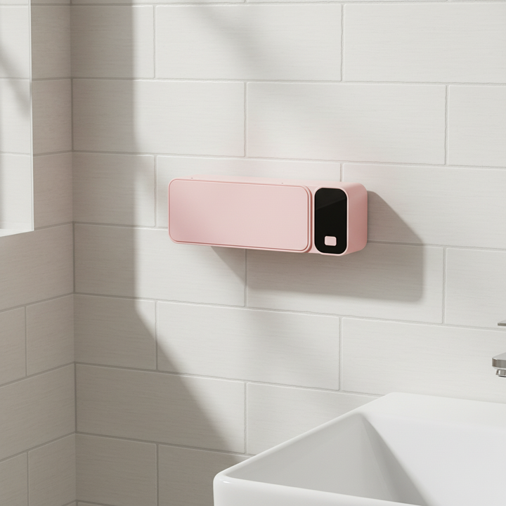 Modern ABS UV toothbrush sterilizer and organizer, wall-mounted for space-saving bathroom hygiene