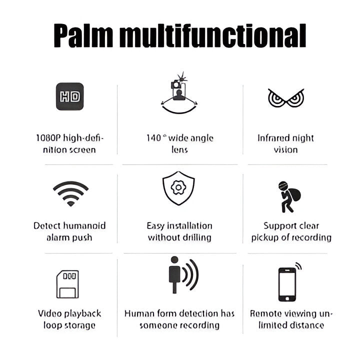 Home surveillance WiFi camera, 1080p HD, night vision, & motion detection for complete security coverage.