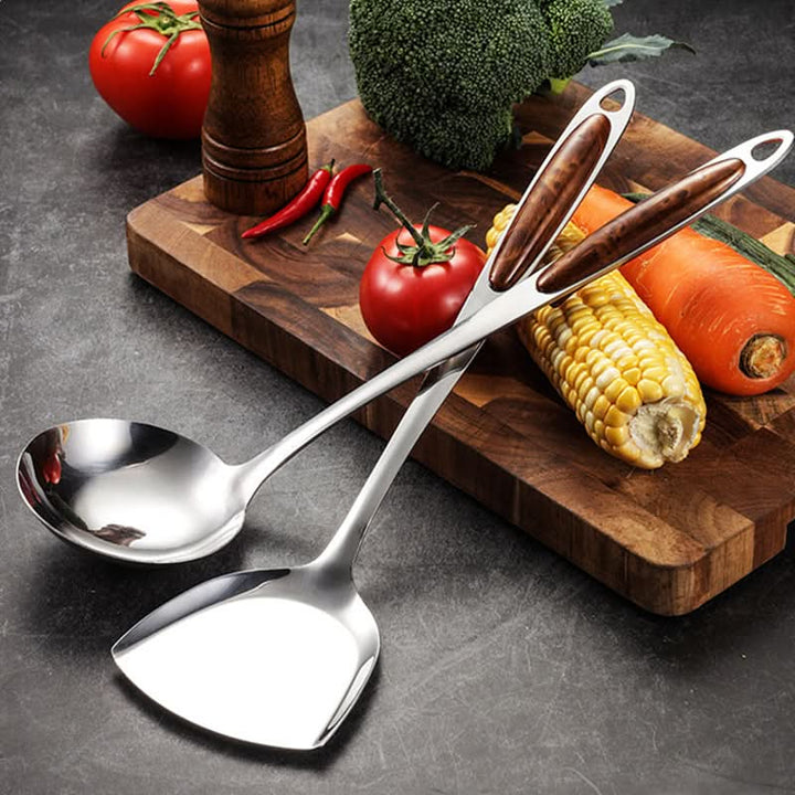 Chef-grade stainless steel kitchen utensil set ensures precise cooking & culinary accuracy. Essential home cooking tools.