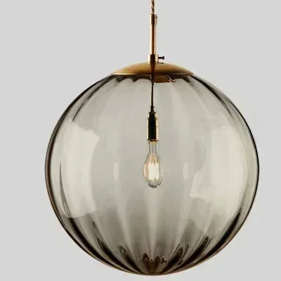 Contemporary glass globe LED ceiling fixture, perfect modern lighting for kitchens and dining rooms.