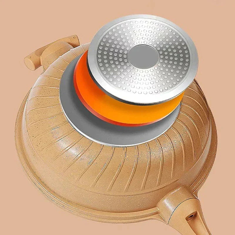 CookFlex versatile non-stick wok pan, a kitchen essential for home cooking, stir-fry, and steaming.