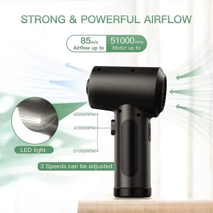 Cordless Air Duster with 51,000RPM Motor & LED Light