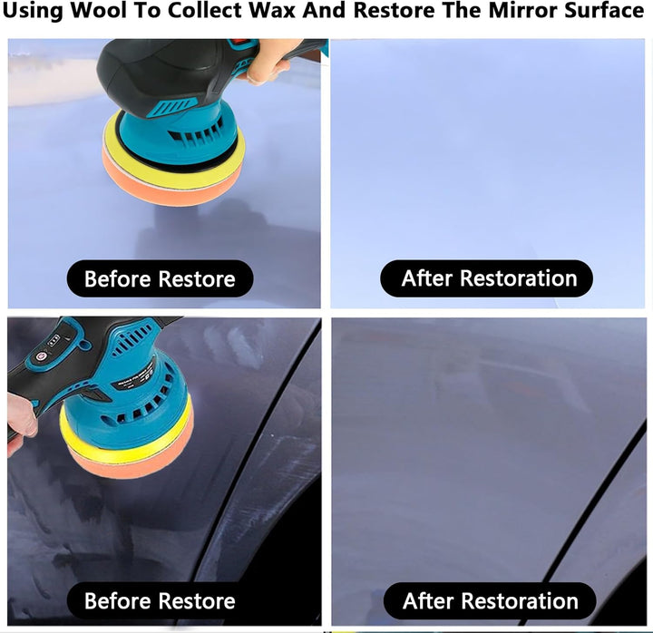 Home improvement power tool: Torvex cordless car polisher with dual batteries included