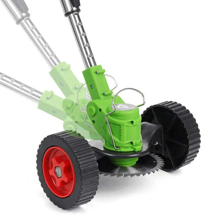 Lightweight cordless grass trimmer for easy maneuverability during yard work.