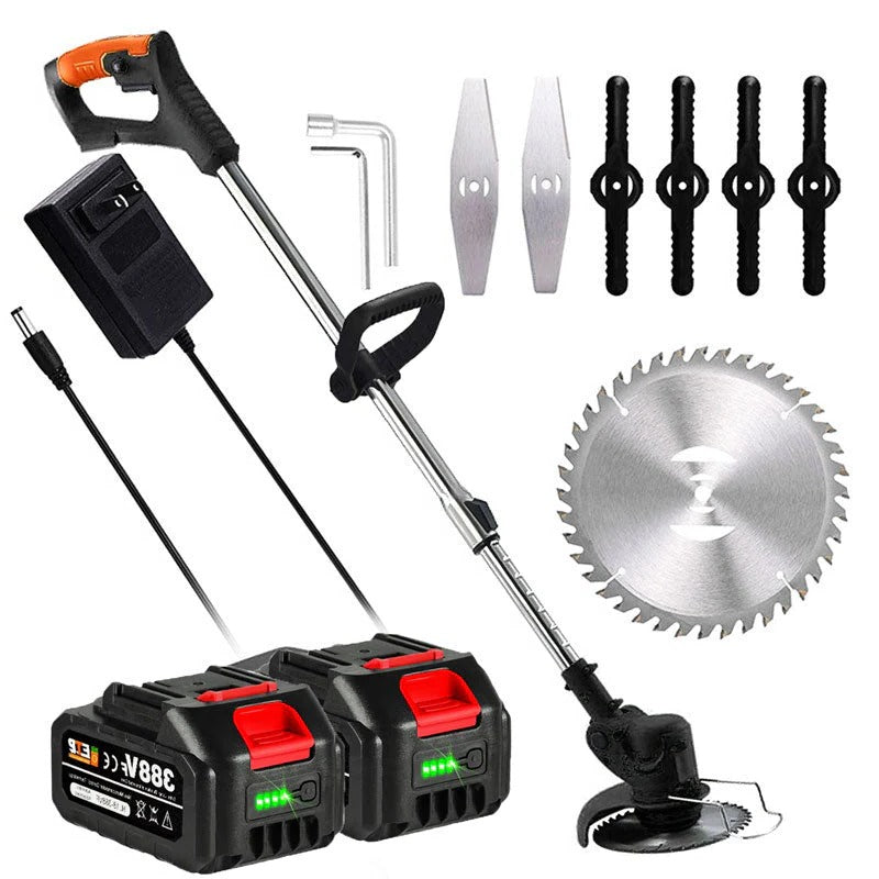 Adjustable electric grass trimmer, adapting to various trimming needs.