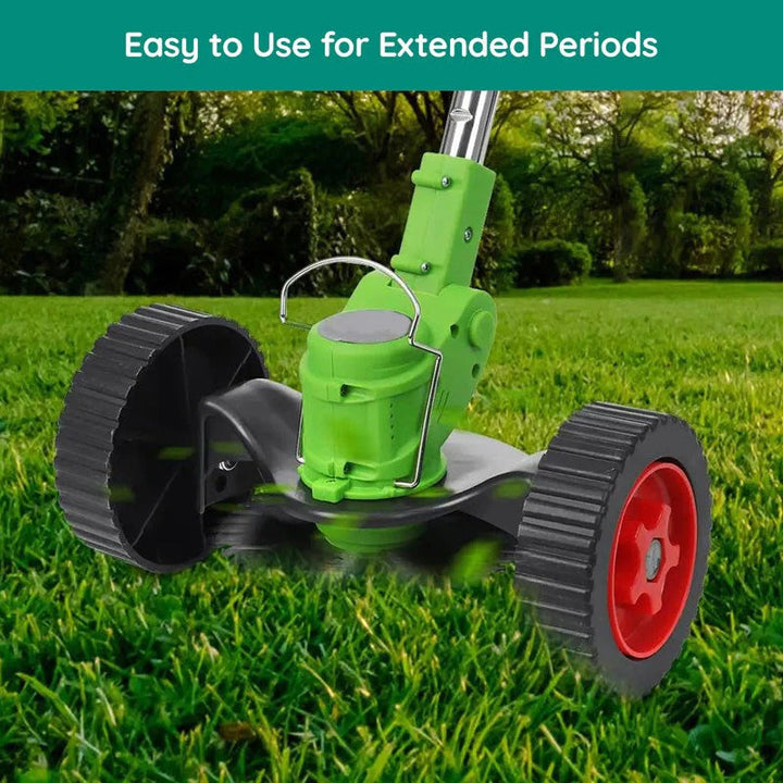 Compact cordless lawn edger, making grass trimming simple and quick.