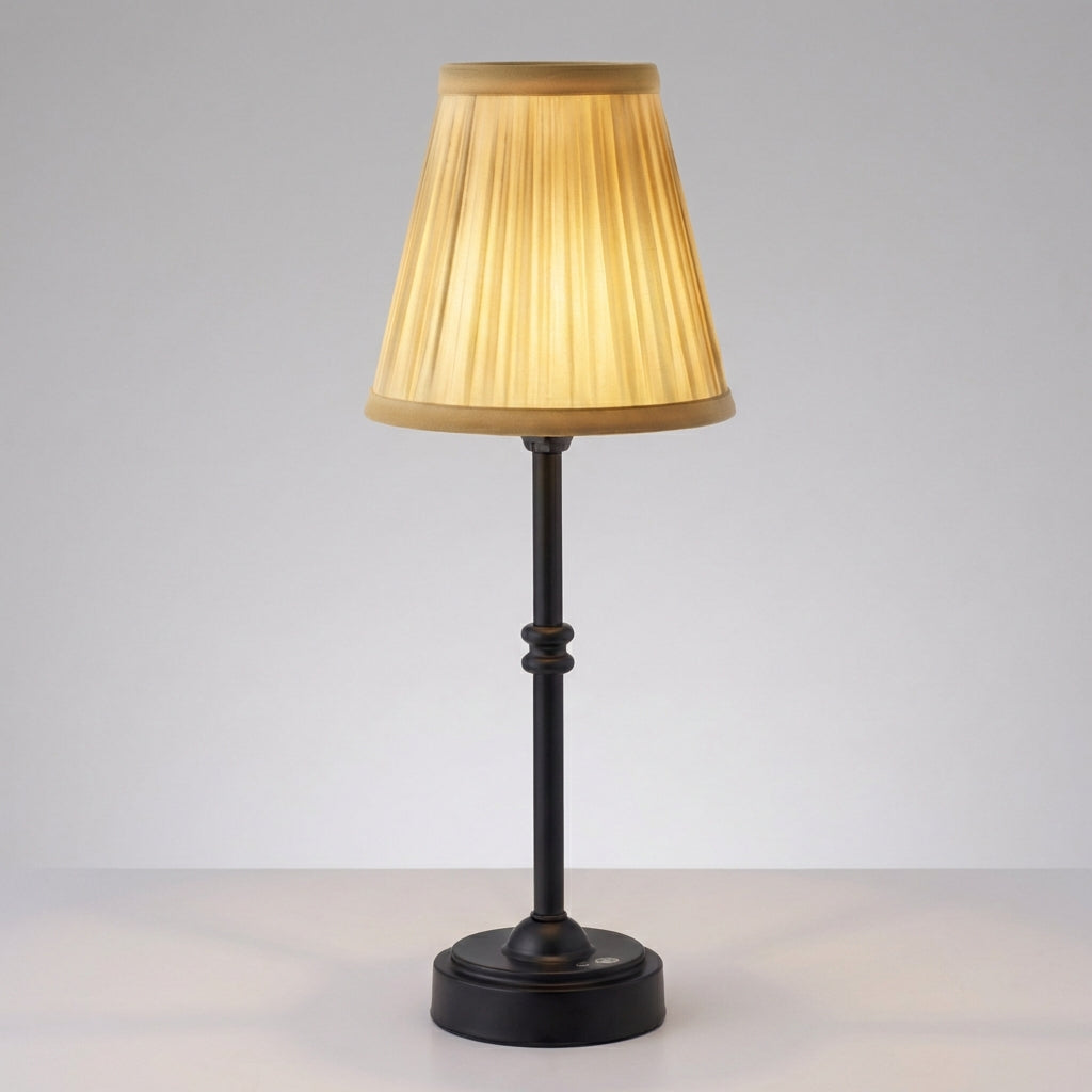 Clarenceo retro table lamp, a rechargeable LED cordless design offering dimmable ambient lighting