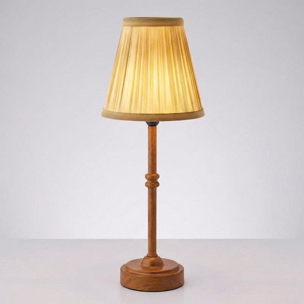 Rechargeable LED cordless retro table lamp by Clarenceo, combining style and portable illumination