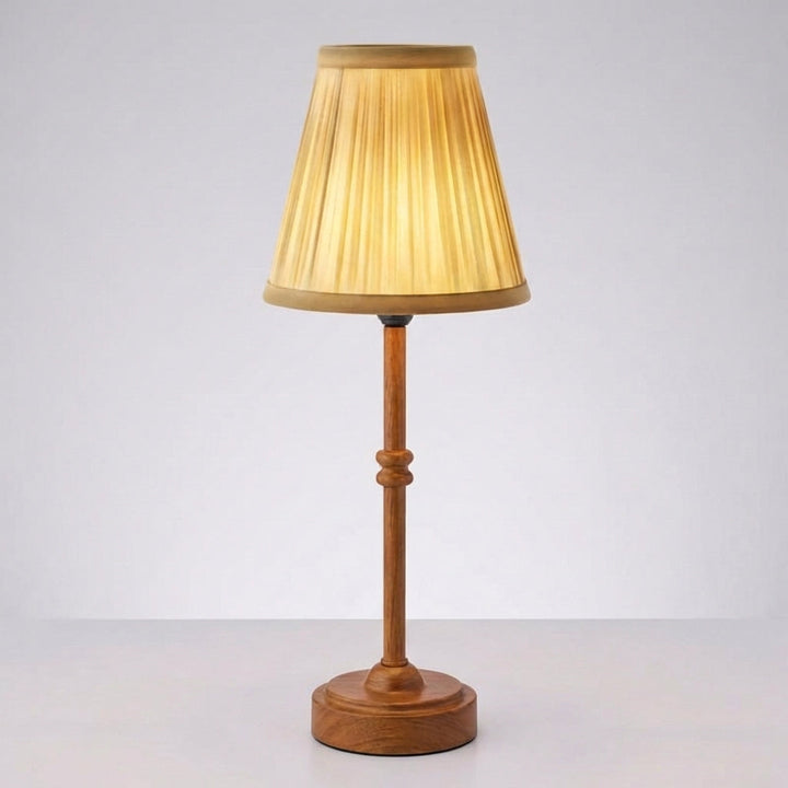 Rechargeable LED cordless retro table lamp by Clarenceo, combining style and portable illumination