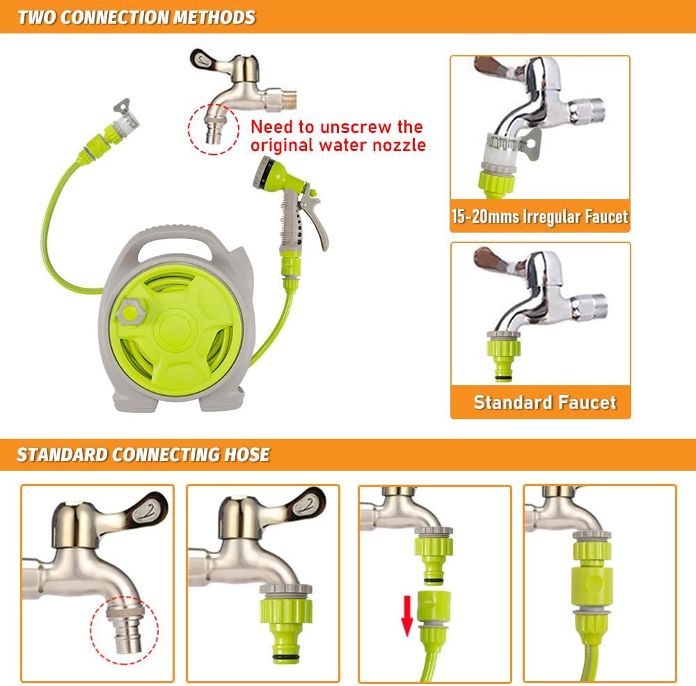 Durable Corvina garden hose reel set (15m pipe) for organized watering & easy storage