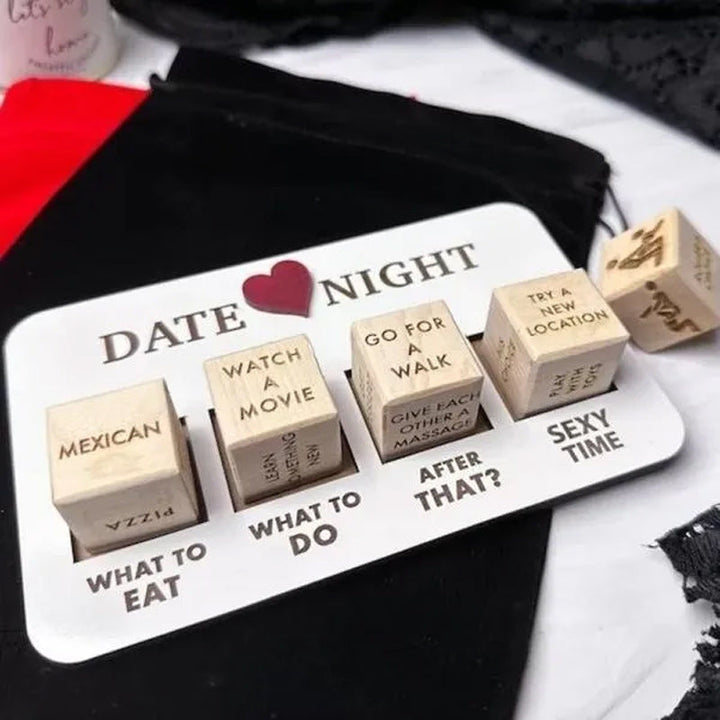 Couples' RomanceRoll Date Night Dice Game, igniting fun & connection for romantic evenings.