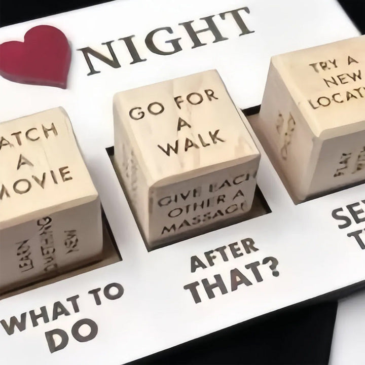 Fun, spontaneous RomanceRoll date night dice game for couples, creating memorable connections.