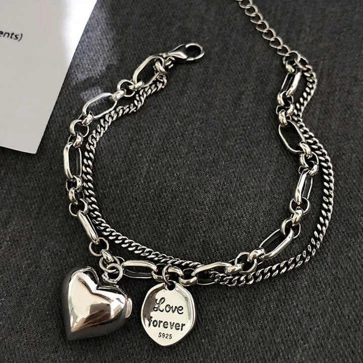 Romantic duo love bracelet set for couples. Adjustable matching jewelry, a symbol of lasting love & connection.