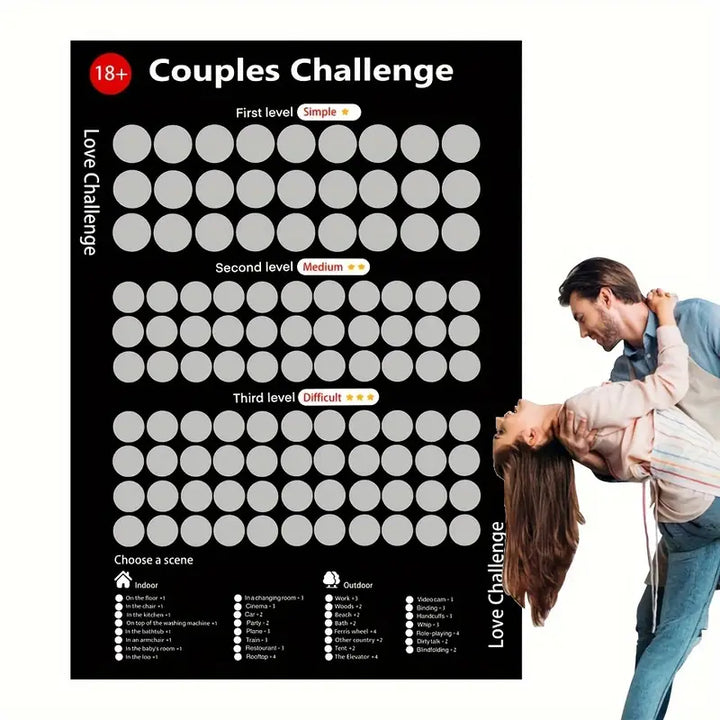 Couples' romantic scratch-off date night cards. Fun gift for anniversary or Valentine's Day. Discover new date ideas.