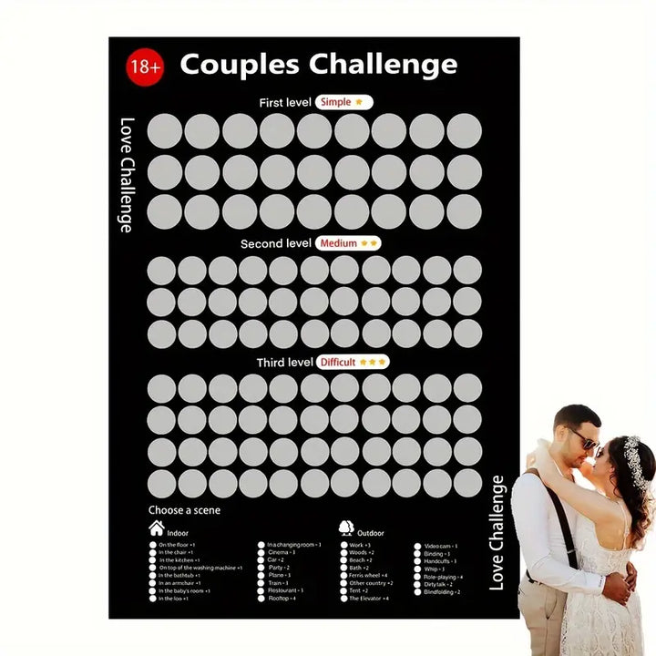 Boxed set of "Date Night" scratch cards for couples. Fun, romantic activities & unique date ideas for anniversaries.
