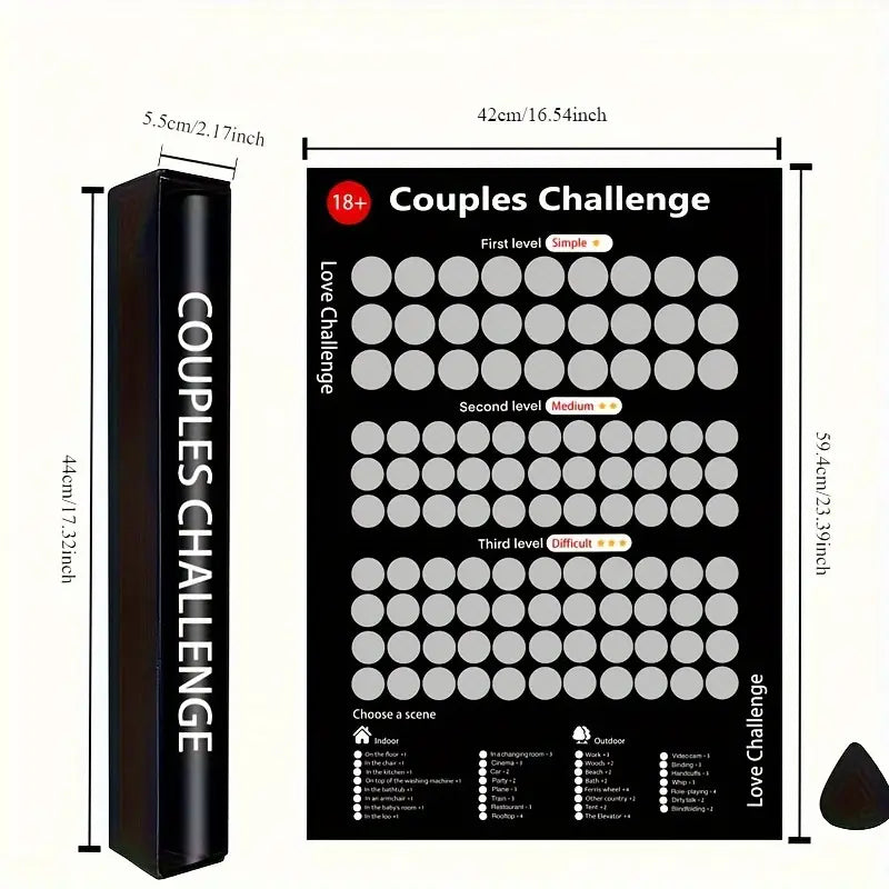 Engaging scratch-off cards offering romantic date ideas for couples. Ideal gift for Valentine's Day or any special occasion.