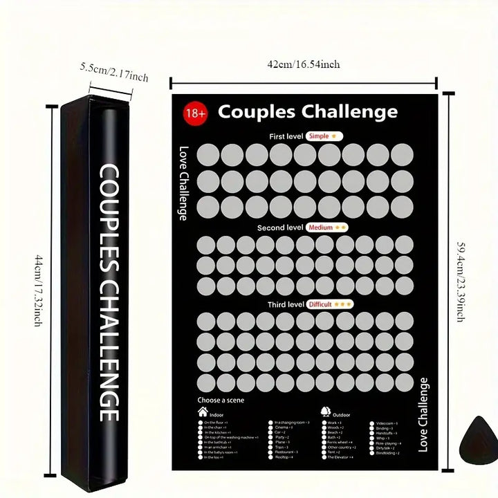 Engaging scratch-off cards offering romantic date ideas for couples. Ideal gift for Valentine's Day or any special occasion.