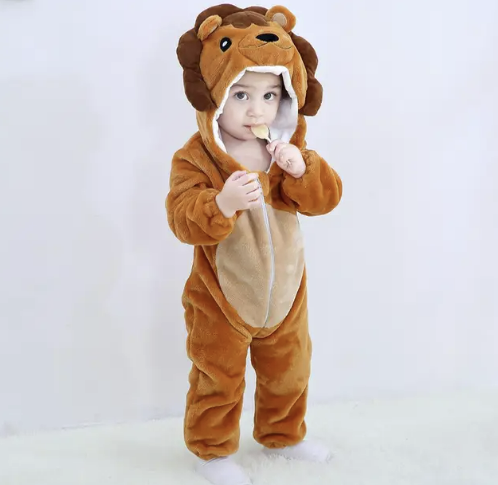Newborn duck hooded onesie: cozy flannel sleepwear, animal themed apparel, a lovely baby gift idea.