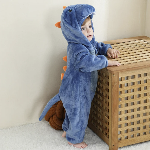 Toddler pig animal jumpsuit: warm flannel outfit, cute themed apparel, perfect for cozy sleep.