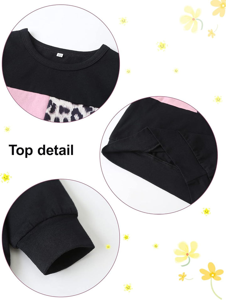 Cozy and practical cotton sweater and trouser set for active toddlers.