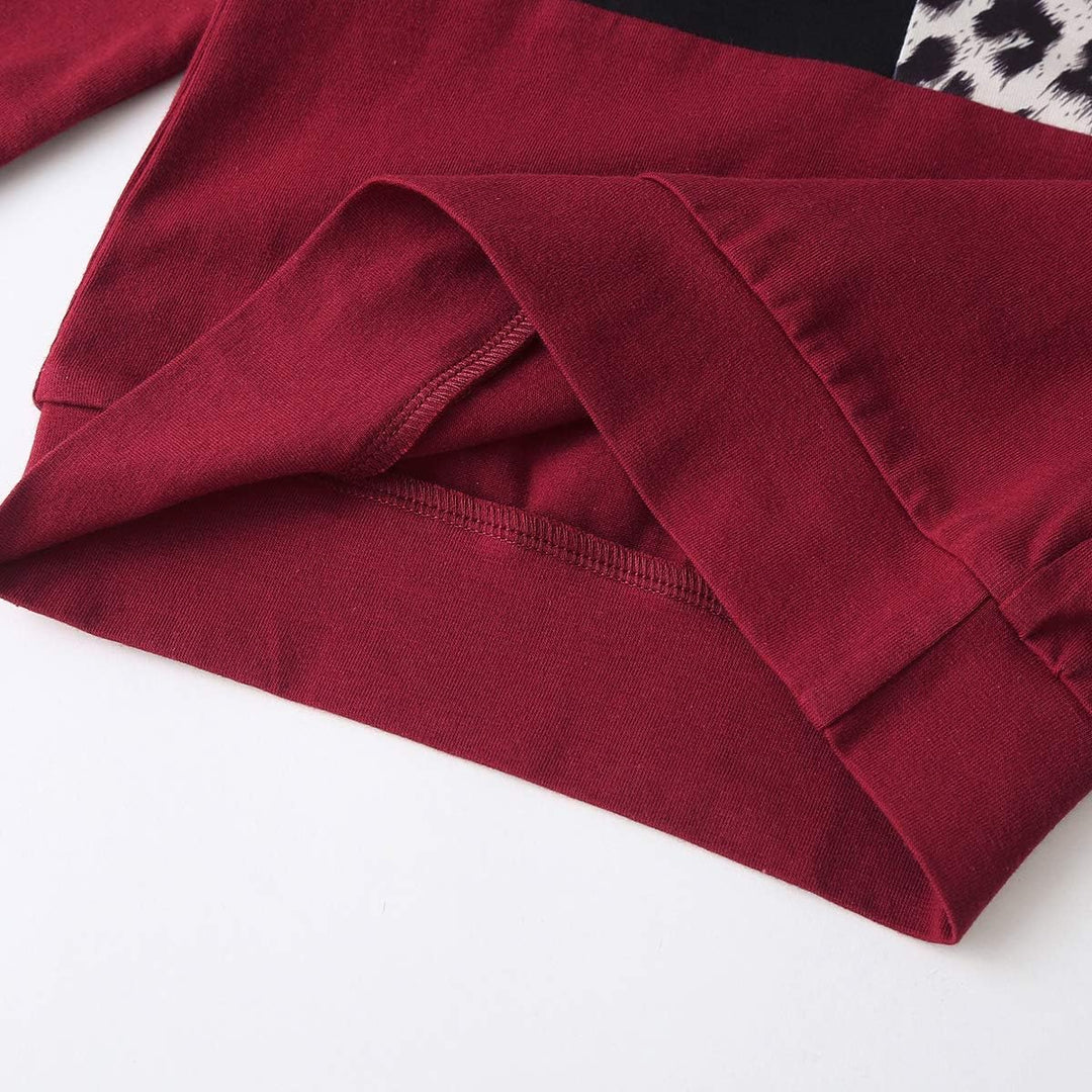Girls' warm cotton sweater and trouser set with cute details.