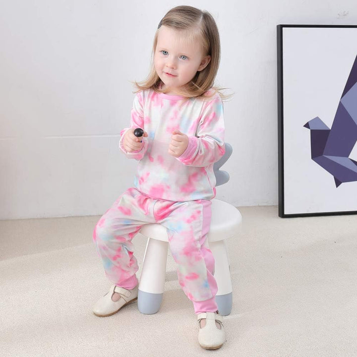 Softest girls' cotton sweater and trouser set, ultimate comfort.