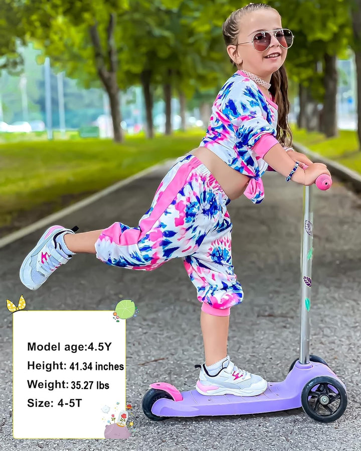 Warm girls' cotton sweater and trouser set, great for indoor play.