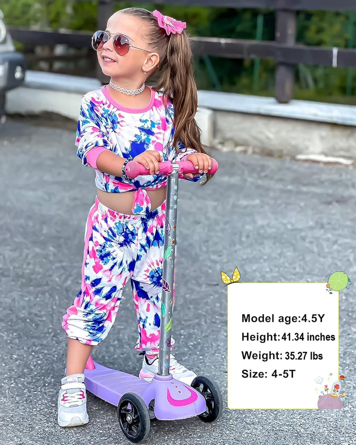 Cozy girls' cotton sweater and trouser set, an ideal cold weather choice.