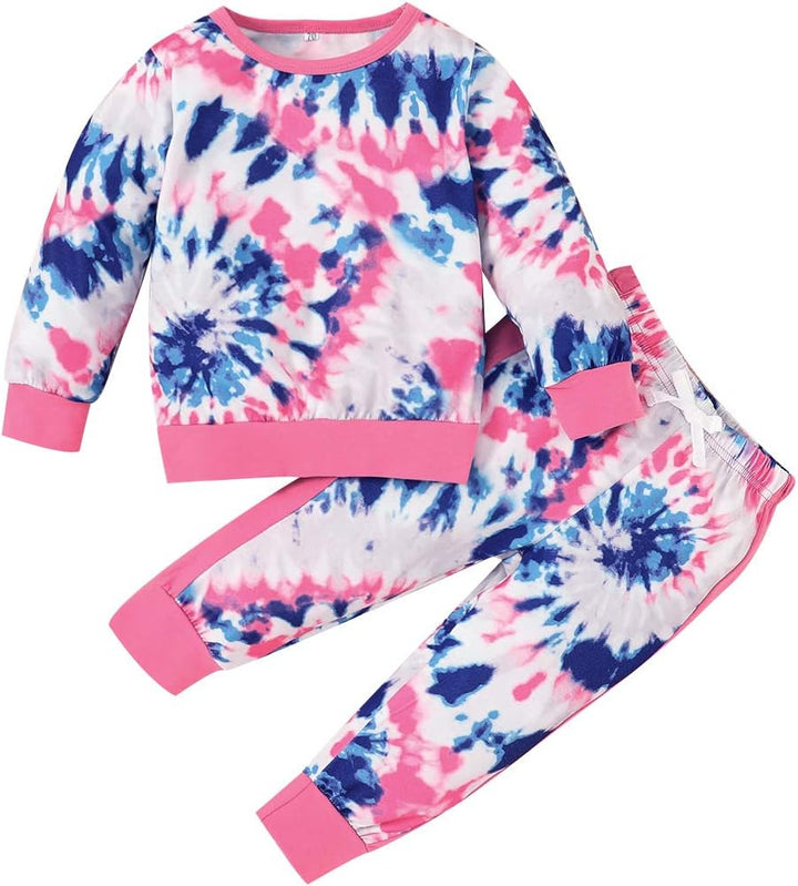 Baby girls' cozy cotton sweater and trouser set, suitable for everyday playset.