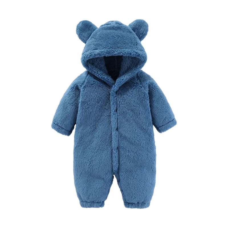 CuddleCub toddler fleece jumpsuit. Warm baby winter wear, comfortable cold weather outfit.