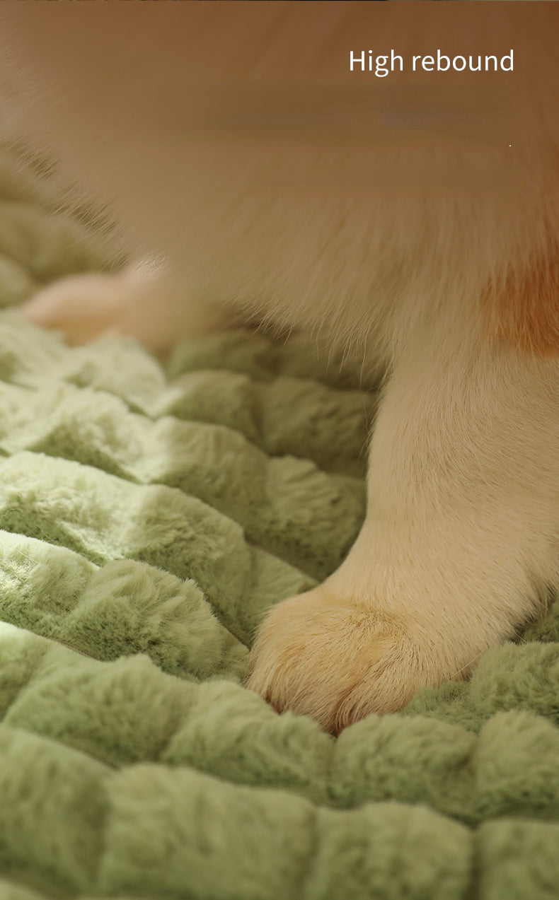 Medium dog warm bed, made from soft fleece. A luxurious winter pet sofa for comfort.