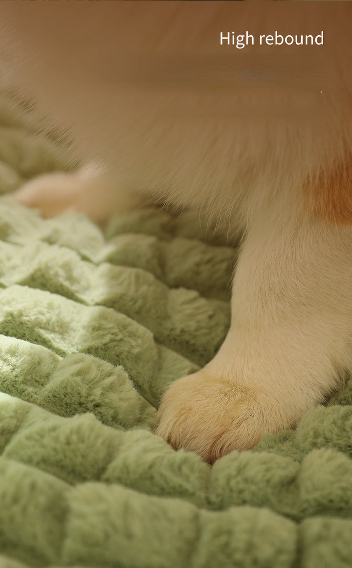 Medium dog warm bed, made from soft fleece. A luxurious winter pet sofa for comfort.