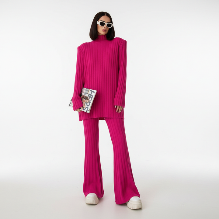 Camilla women's oversized knit loungewear, a warm and stylish matching set for winter.