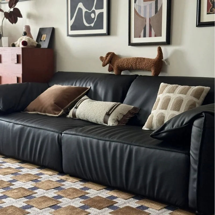 Extra-long Dachshund pillow, huggable & soft, brings cozy dog-themed decor to your home.