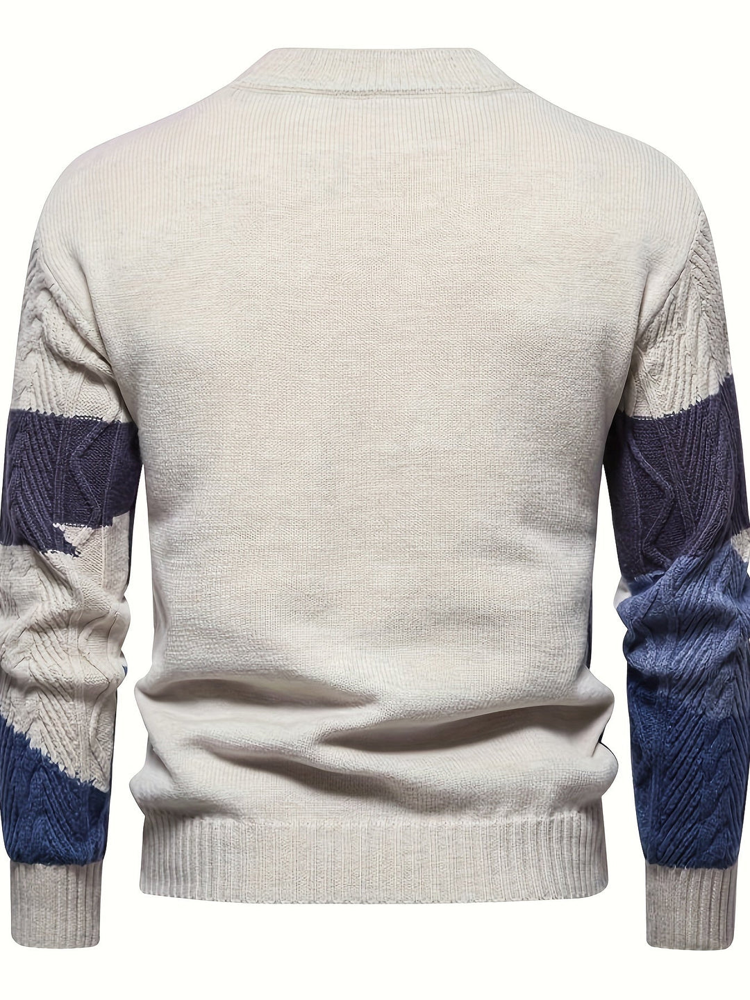 Warm & comfortable men's sweater, a versatile fall/winter wardrobe staple for everyday style and coziness.