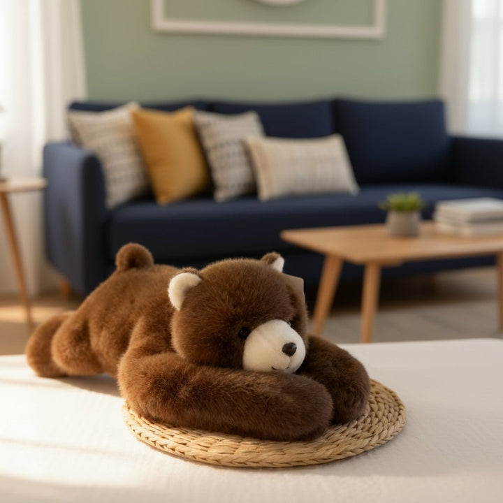 Cozy Plush Hug Companion, soft faux fur, for stress relief & ultimate comfort.