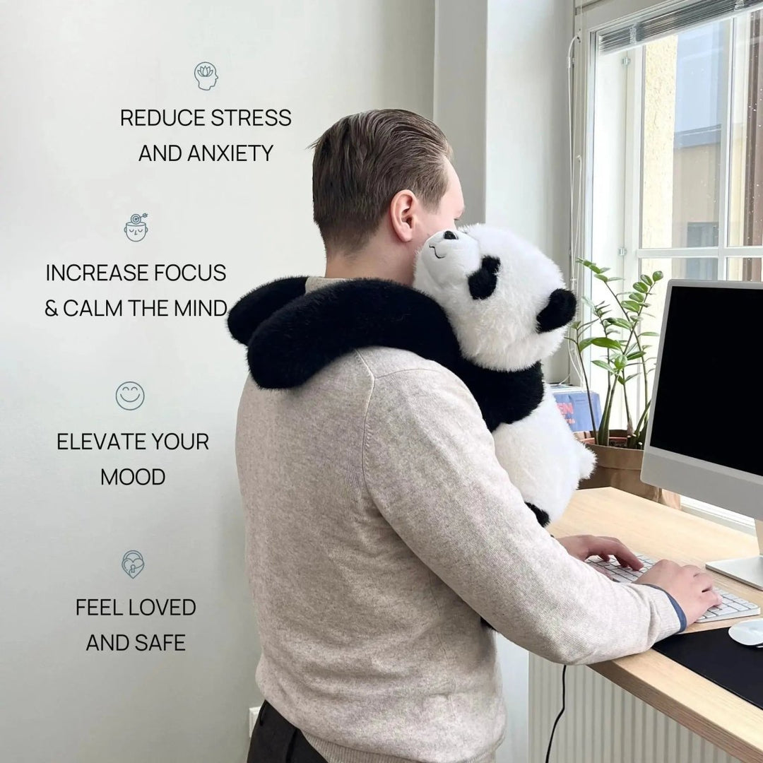 Stress relief plush toy, super soft & huggable for all ages, promoting calm.