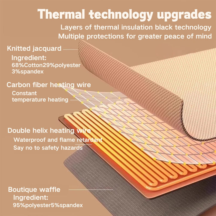 Snuggle in a cedar apricot portable heated shawl. Fast warming USB blanket, perfect for winter coziness.